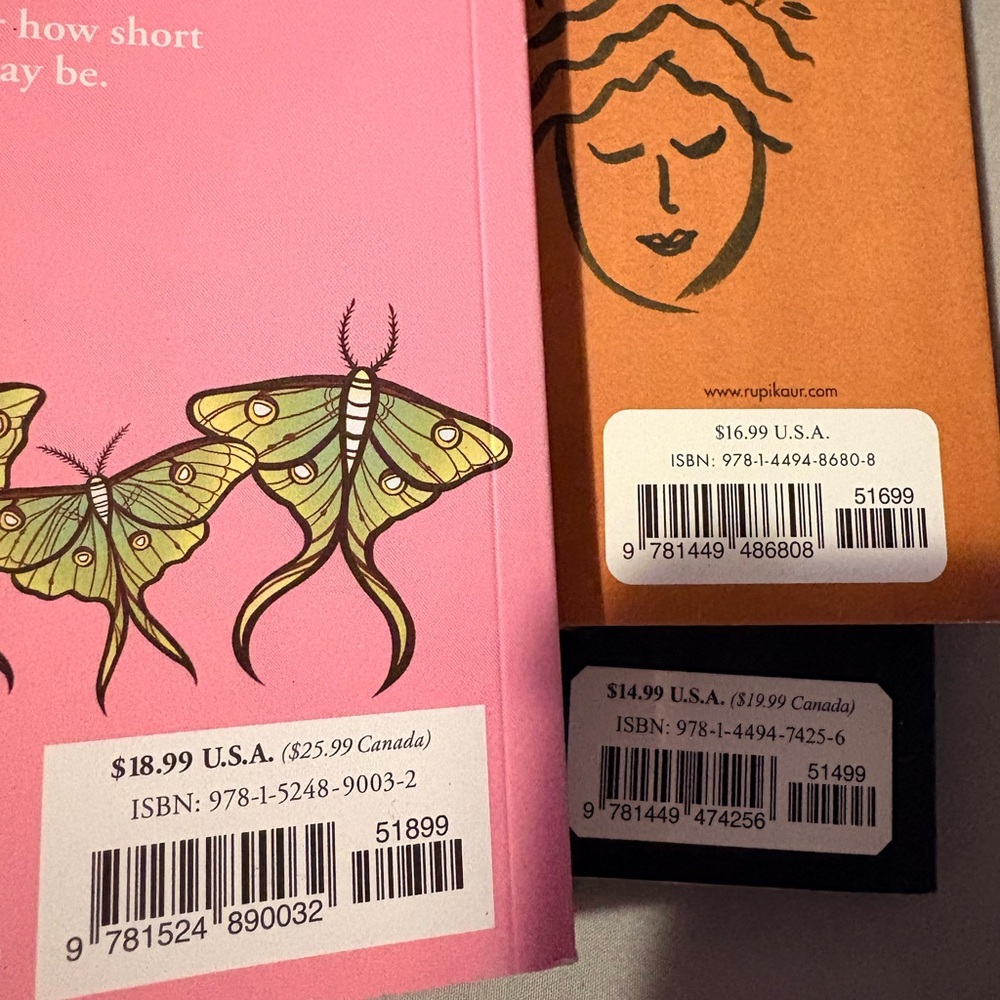 BUNDLE 1 Amanda Lovelace & 2 rupi Kaur poetry books